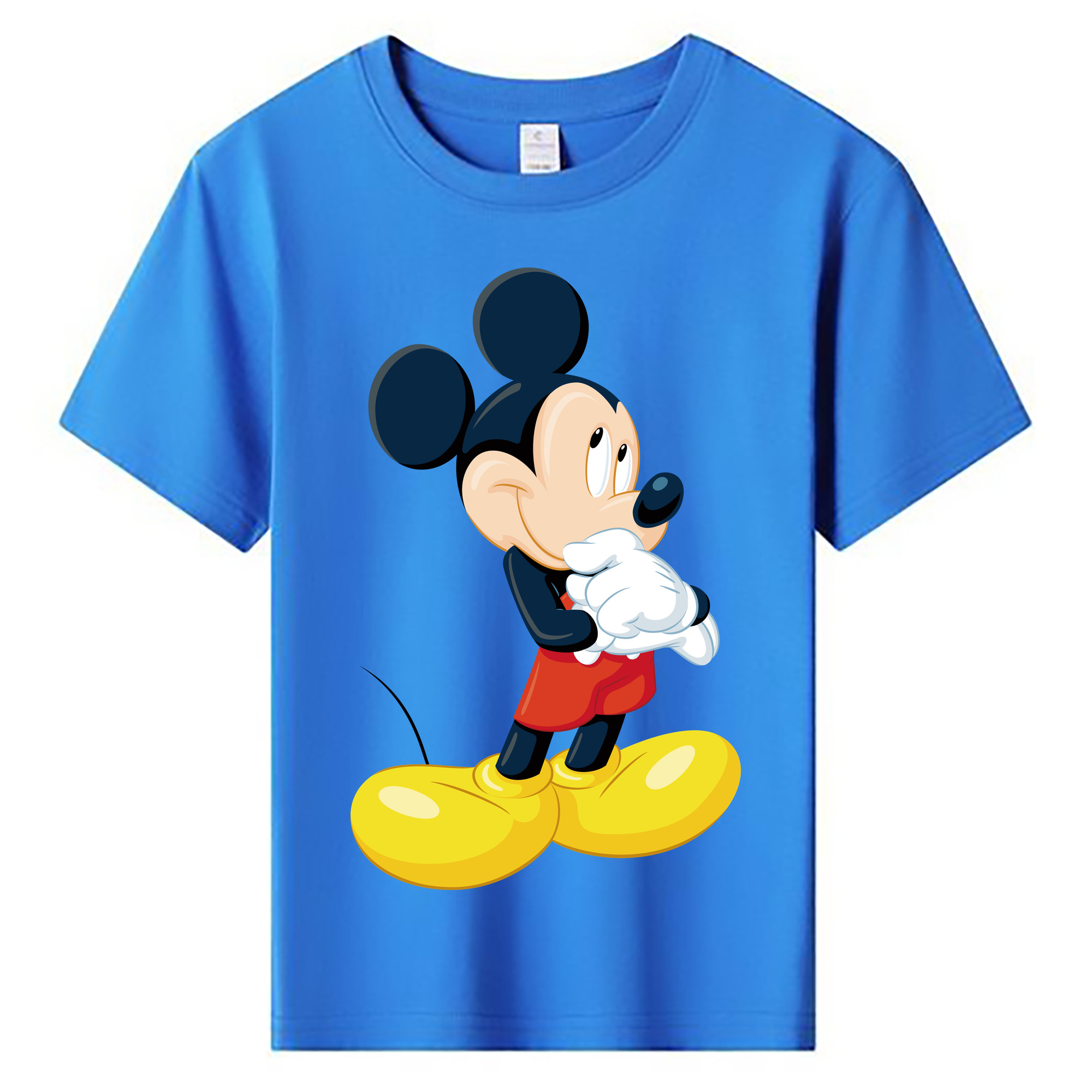 ミッキーマウス Mickey Mouse 綿100％キッズTシャツ（フロントプリント）